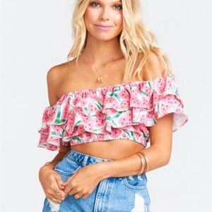 Show Me Your Mumu Watermelon Crop Top